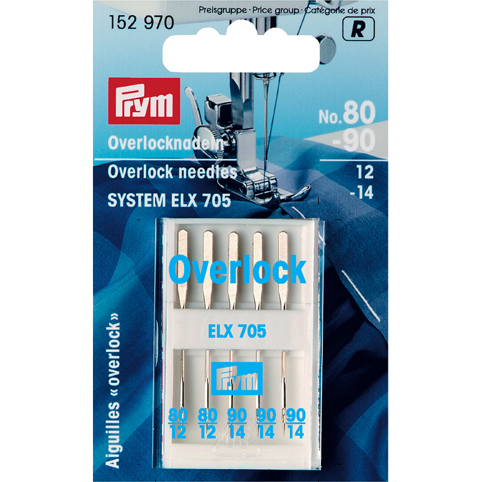 Иглы для оверлока Prym, №80-90, 5 шт152970 Иглы для оверлока Prym, №80-90, 5 шт152970Иглы для оверлока Prym изготовлены из металла с плоской колбой. Характеристики: Материал: металл. Размер: №80 - 2 шт; №90 - 3 шт. Размер упаковки: 5,5 см х 9 см х 0,5 см. Артикул: 152970.