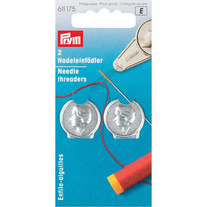 Нитевдеватель Prym, 2 шт611175 Нитевдеватель Prym, 2 шт611175Нитевдеватель Prym выполнен из металла с декоративной штамповкой. Такой нитевдеватель облегчит вдевание нити в самое маленькое игольное ушко.