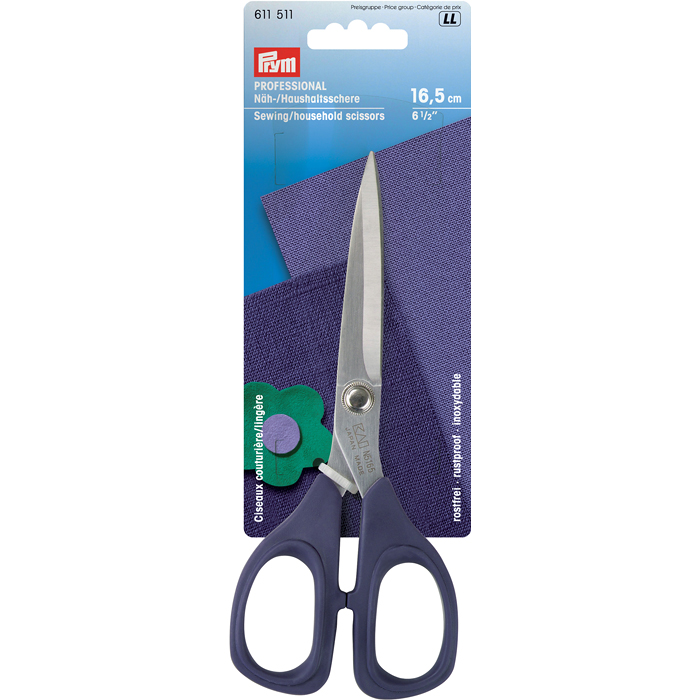Ножницы Prym Professional, 16,5 см611511 Ножницы Prym Professional, 16,5 см611511Ножницы Prym Professional, изготовленные из высококачественной стали с мягкими прорезиненными ручками, легки и удобны в работе. Кончики ножниц легко разрезают материал, не заминая край. Режущие поверхности идеально сходятся.