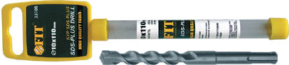Бур FIT SDS-plus, 16 мм х 210 мм33128 Бур FIT SDS-plus, 16 мм х 210 мм33128Бур FIT SDS-plus предназначен для использования с перфоратором с системой крепления SDS+, чтобы просверливать отверстия в твердом материале, бетонной стене, кирпичной кладке и т.д.