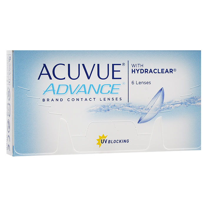 Johnson & Johnson контактные линзы Acuvue Advance (6шт / 8.7 / +1.75)00389 Johnson & Johnson контактные линзы Acuvue Advance (6шт / 8.7 / +1.75)00389Acuvue Advance with Hydraclear - мягкие контактные линзы компании Johnson & Johnson. Они относятся к новому поколению силикон-гидрогелевых контактных линз, которые обеспечивают высокий уровень комфорта на протяжении целого дня. Контактные линзы Acuvue Advance with Hydraclear подойдут для ношения каждый день в течение двух недель. Галифилкон А - силикон-гидрогелевый материал, из которого производят линзы, обладает уникальным свойством отлично пропускать кислород к роговице глаз. Технология Hydraclear позволила внедрить в материал достаточное количество увлажняющих составляющих, способных обеспечить уникальное ощущение мягкости и гладкости. Благодаря этому ваши глаза будут выглядеть здоровыми и свежими даже в конце дня. Ультрафиолетовый фильтр блокирует более 90% УФ-A лучей и 99% - УФ-В лучей. Контактные линзы Acuvue Advance with Hydraclear подойдут людям, которые страдают как от миопии (близорукости), так и гиперметропии (дальнозоркости). Несмотря на любые ваши...