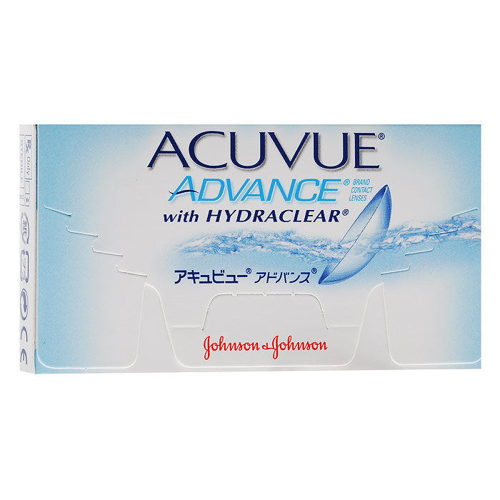 Johnson & Johnson контактные линзы Acuvue Advance (6шт / 8.3 / +5.00)06973 Johnson & Johnson контактные линзы Acuvue Advance (6шт / 8.3 / +5.00)06973Acuvue Advance with Hydraclear - мягкие контактные линзы компании Johnson & Johnson. Они относятся к новому поколению силикон-гидрогелевых контактных линз, которые обеспечивают высокий уровень комфорта на протяжении целого дня. Контактные линзы Acuvue Advance with Hydraclear подойдут для ношения каждый день в течение двух недель. Галифилкон А - силикон-гидрогелевый материал, из которого производят линзы, обладает уникальным свойством отлично пропускать кислород к роговице глаз. Технология Hydraclear позволила внедрить в материал достаточное количество увлажняющих составляющих, способных обеспечить уникальное ощущение мягкости и гладкости. Благодаря этому ваши глаза будут выглядеть здоровыми и свежими даже в конце дня. Ультрафиолетовый фильтр блокирует более 90% УФ-A лучей и 99% - УФ-В лучей. Контактные линзы Acuvue Advance with Hydraclear подойдут людям, которые страдают как от миопии (близорукости), так и гиперметропии (дальнозоркости). Несмотря на любые ваши...