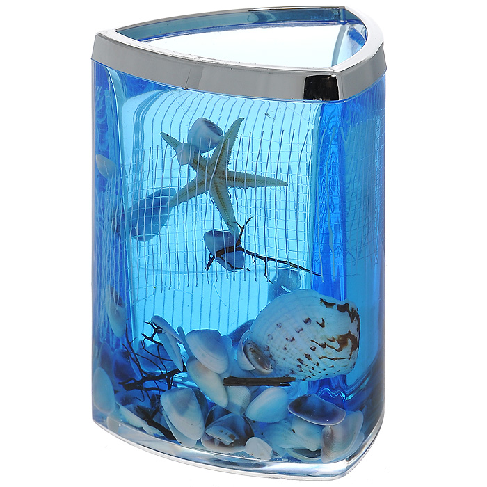 Стаканчик Seastar Blue857-37 Стаканчик Seastar Blue857-37Стаканчик Seastar Blue, изготовленный из прозрачного пластика, отлично подойдет для вашей ванной комнаты. Стаканчик имеет двойные стенки, между которыми находится синий гелевый наполнитель с маленькими ракушками, морской звездой и белой сеткой. Стаканчик Seastar Blue создаст особую атмосферу уюта и максимального комфорта в ванной. Характеристики: Материал: пластик, акрил, гелевый наполнитель. Цвет: синий, белый, желтый. Размер стаканчика: 7,5 см х 7,5 см х 11 см. Производитель: Швеция. Изготовитель: Китай. Размер упаковки: 8 см х 8 см х 11,5 см. Артикул: 857-37.