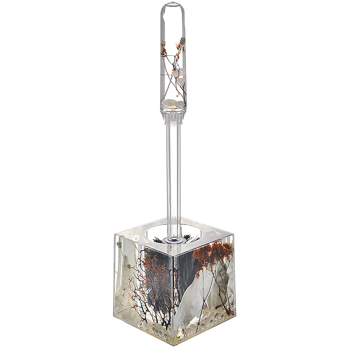 Ершик для унитаза Silver Leaf808-89 Ершик для унитаза Silver Leaf808-89Ершик для унитаза Silver Leaf выполнен из пластика с жестким ворсом. Он хранится в специальной пластиковой подставке. Внутри подставки и ершика прозрачный гелевый наполнитель с веточками, листочками и бусинами белого и серебристого цветов. Ершик отлично чистит поверхность, а грязь с него легко смывается водой. Стильный дизайн изделия притягивает взгляд и прекрасно подойдет к интерьеру туалетной комнаты.
