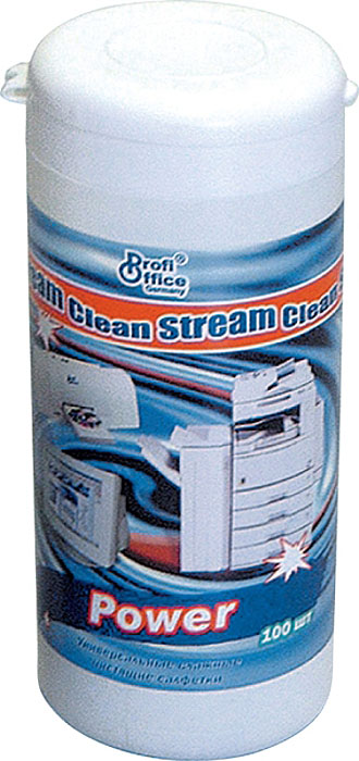 Влажные чистящие салфетки ProfiOffice Clean-Stream: Power в тубе, универсальные, 100 шт19805 Влажные чистящие салфетки ProfiOffice Clean-Stream: Power в тубе, универсальные, 100 шт19805Эффективное средство для удаления пыли и грязи с пластиковых поверхностей оргтехники и офисной мебели. Характеристики: Размер тубы: 8 см х 8 см х 19 см. Количество салфеток: 100 шт. Изготовитель: Россия. Артикул: 19805.