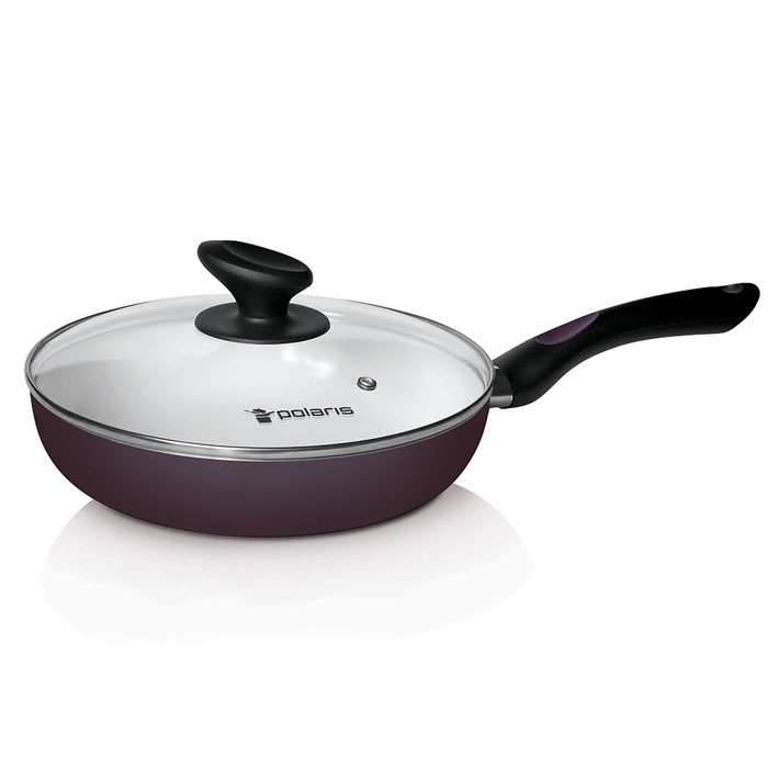 Сотейник Polaris Happy Family с крышкой, 2,2 л, цвет: фиолетовый. HF-3441HF-3441 Сотейник Polaris Happy Family с крышкой, 2,2 л, цвет: фиолетовый. HF-3441HF-3441Сотейник Polaris Happy Family изготовлен из высококачественного литого алюминия фиолетового цвета. Сотейник имеет долговечное износостойкое керамическое покрытие, предназначенное для здорового и экологичного приготовления пищи. Такое покрытие предотвратит пригорание пищи и обеспечит более быстрое приготовление блюд с сохранением вкусовых и полезных свойств продуктов. Удобная бакелитовая ручка надежно крепится к корпусу сотейника и не нагревается во время приготовления пищи. Крышка, выполненная из термостойкого стекла, позволит вам следить за процессом приготовления пищи. Она имеет отверстие для выхода пара и металлический обод. Крышка плотно прилегает к краю сотейника, предотвращая проливание жидкости и сохраняя аромат блюд. Можно использовать на всех типах плит, включая индукционные. Не подходит для использования в духовых шкафах и СВЧ-печах. Также изделие можно мыть в посудомоечной машине. Диаметр конфорки не должен превышать диаметр основания посуды,...