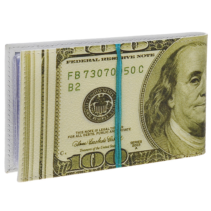 Визитница горизонтальная Perfecto 100$. GVZ-PR-0002GVZ-PR-0002 Визитница горизонтальная Perfecto 100$. GVZ-PR-0002GVZ-PR-0002Стильная горизонтальная визитница выполнена из натуральной кожи в виде пачки купюр в 100 долларов. Внутри содержится блок из прозрачного пластика на 36 визиток. Визитница 100$ - это не только практичная вещь для хранения пластиковых карт, но и модный аксессуар, который подчеркнет ваш неповторимый стиль. Характеристики: Материал: натуральная кожа, пластик. Размер визитницы: 11 см х 1 см х 6,7 см. Размер упаковки: 12 см х 1 см х 9 см. Артикул: GVZ-PR-0002.