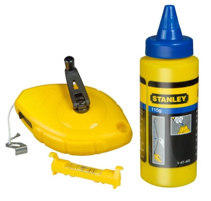 Шнур разметочный Stanley, 30 м + краситель + уровень0-47-443 Шнур разметочный Stanley, 30 м + краситель + уровень0-47-443Шнур разметочный предназначен для использования двумя способами: для разметки с помощью мелового порошка и в качестве отвеса. Шнур имеет закрепление крючка на корпусе. Высокопрочный корпус из АБС-пластика для продолжительного срока службы. Откидная рукоятка для сматывания шнура фиксируется в корпусе. Отверстие со сдвижной крышкой для быстрого и простого заполнения мелом.