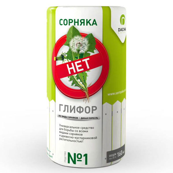 Средство Глифор для борьбы с сорняками и древесно-кустарниковой растительностью, 80 млГлифор 80 мл Средство Глифор для борьбы с сорняками и древесно-кустарниковой растительностью, 80 млГлифор 80 млГлифор - это универсальное средство для борьбы со всеми видами сорняков. Глифор блокирует синтез ароматических аминокислот и влияет на проницаемость клеточных мембран, что в конечном итоге ведет к изменению клеточных структур и гибели сорняков. Обладает системным действием, и способен передвигаться по растению, попадая из надземной части в корни. Применение позволит: - Быстро (за 10-14 дней) и эффективно уничтожить все виды однолетних и многолетних сорняков и древесно-кустарниковую растительность. - Полностью уничтожить всю нежелательную растительность на начальной стадии освоения приусадебных участков, вдоль заборов, дорожек, вокруг теплиц и других строений. - Целенаправленно уничтожить все ненужные растения на газонах, клумбах, приствольных кругах и грядках после уборки основных культур. Преимущества: - Не препятствует прорастанию семян. - Позволяет высевать и высаживать культурные растения через 7-10 дней после применения. - Не...