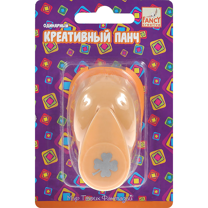 Action! Фигурный дырокол Fancy Creative Клевер одинарныйFDP160/1 Action! Фигурный дырокол Fancy Creative Клевер одинарныйFDP160/1При помощи линейного креативного панча ACTION! Fancy Creative: Клевер - фигурного дырокола - легко и удобно придумывать эффектные поделки и ажурные открытки, создавая или вырезая фигурки в форме клевера. Фигурное конфетти можно использовать для декора и аппликаций. Режущие части компостера закрыты пластмассовым корпусом, что обеспечивает безопасность для детей. Вырезанные фигурки накапливаются в специальном резервуаре. Самозаточка режущих деталей инструмента происходит при работе с тонкой алюминиевой фольгой. Смазка режущих механизмов осуществляется автоматически при работе с вощеной бумагой. Креативный панч непременно порадует вашего ребенка. Характеристики: Материал: пластик, металл. Цвет панча: персиковый. Тип: одинарный. Размер панча: 6,5 см х 4,5 см х 4,5 см. Средний размер получаемого рисунка: 1,6 см х 1,4 см. Размер упаковки: 8,3 см х 12,2 см х 4,5 см. Изготовитель: Китай.