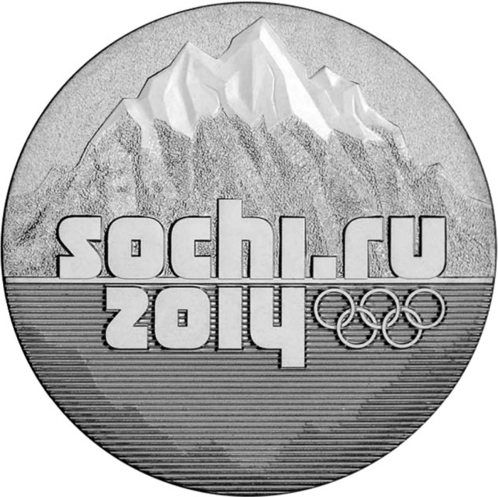Монета номиналом 25 рублей Сочи-2014. Горы. Медно-никелевый сплав. Россия, 2011 год131004 Монета номиналом 25 рублей Сочи-2014. Горы. Медно-никелевый сплав. Россия, 2011 год131004Памятная монета 25 рублей Сочи-2014. Медно-никелевый сплав. Россия, 2011 год. Диаметр 2,7 см. Аверс: герб Российской Империи окружен надписью Российская Федерация 25 рублей 2011 год. Реверс: на фоне гор Sochi.ru 2014, олимпийские кольца. Гурт: рубчатый. Соотношение осей аверса и реверса: 12. Сохранность UNC (без обращения).