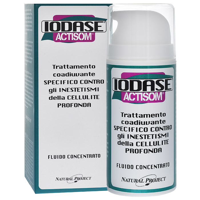 Iodase Сыворотка для тела Actisom, концентрированная, 100 млА930406804 Iodase Сыворотка для тела Actisom, концентрированная, 100 млА930406804Сыворотка на натуральной основе против целлюлита повышенной стадии способствует уменьшению жировых отложений и препятствует образованию новых (липолитическое действие), обладает отличным дренажным свойством, придает коже эластичность и упругость. Благодаря присутствию в составе запантентованных проводников в глубокие слои кожи (везикулярных сфер-переносчиков) основные вещества сыворотки гарантированно достигают гиподермы, где формируются жировые отложения (уникальная формула Actisom). Сыворотка позволяет добиваться сильнейшего воздействия на проблемную зону, выравнивая кожу бедер, ног и ягодиц через 6-8 недель применения на 50%. Сыворотка улучшает микроциркуляцию в тканях, укрепляет и увлажняет кожу. Все это вместе сокращает внутренние и внешние (видимые) признаки целлюлита в короткие сроки. Благодаря уникальной формуле Actisom компоненты сыворотки проникают в самые глубокие слои кожи, способствуя тем самым максимально интенсивному воздействию на проблемные...