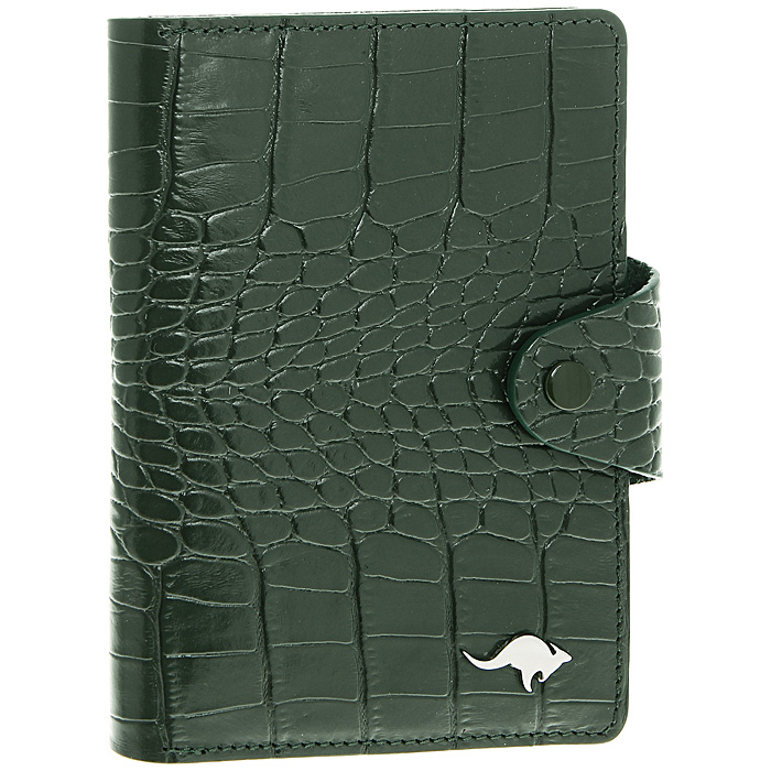 Обложка для автодокументов Cangurione, цвет: зеленый. 3305-009 KR/Green3305-009 KR/Green Обложка для автодокументов Cangurione, цвет: зеленый. 3305-009 KR/Green3305-009 KR/GreenОбложка для автодокументов Cangurione выполнена из натуральной кожи зеленого цвета с декоративным тиснением под крокодила. На внутреннем развороте - 4 кармашка для пластиковых и кредитных карт, потайное отделение, окошко для фотографии и два кармашка для документов. Обложка закрывается при помощи хлястика на кнопку. Обложка не только поможет сохранить внешний вид ваших документов и защитит их от повреждений, но и станет стильным аксессуаром, который подчеркнет ваш неповторимый стиль. Обложка упакована в коробку из плотного картона с логотипом фирмы. Характеристики: Материал: натуральная кожа, металл. Цвет: зеленый. Размер обложки: 10 см х 13,5 см. Размер упаковки: 11,5 см х 15,5 см х 2 см. Артикул: 3305-009 KR/Green.