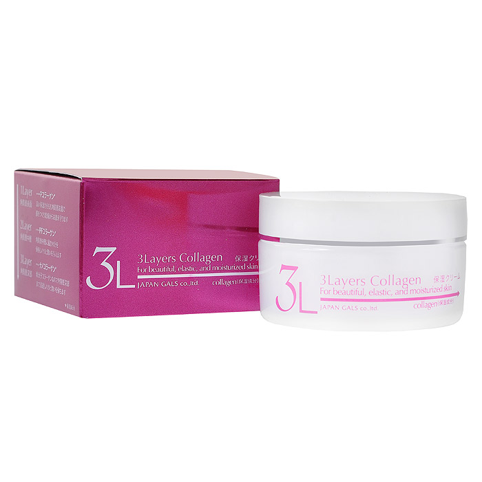 Japan Gals Крем для лица 3 Layers, увлажняющий, 60 г20LL1,7676 Japan Gals Крем для лица 3 Layers, увлажняющий, 60 г20LL1,7676Крем JPG 3 Layers прекрасно увлажняет кожу и восстанавливает выработку собственного коллагена, благодаря работе 3-х видов разных по размеру молекул коллагена. Применение : нанесите необходимое количество на руки и аккуратно распределите по лицу.