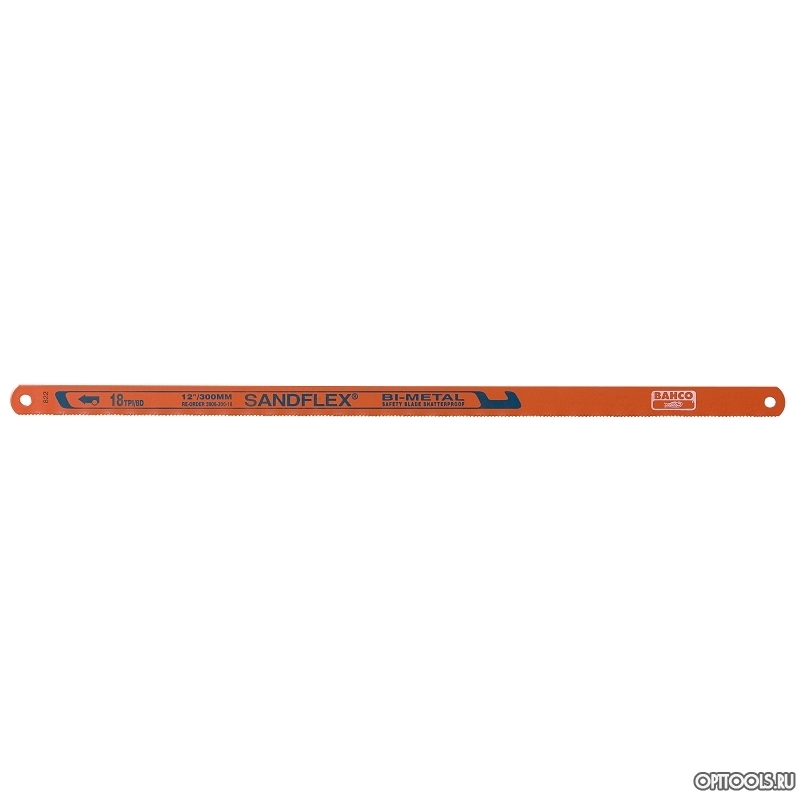 Полотно ножовочное по металлу Bahco, 18 зуб/дюйм, 2 шт3906-300-18-2P Полотно ножовочное по металлу Bahco, 18 зуб/дюйм, 2 шт3906-300-18-2PБиметаллическое полотно Bahco с точным зубом для всех видов работ по металлу. Само полотно изготовлено из прочной и гибкой пружинной стали, а зубья вырезаны в наваренной полоске из высоколегированной быстрорежущей стали. В результате гарантируется сохранение остроты зубьев на протяжении долгого времени. Новые полотна Sandflex® сочетают высокую режущую способность и износостойкость с высокой гибкостью и во всех отношениях превосходят любые полотна, изготовленные из быстрорежущей или обычной гибкой стали.