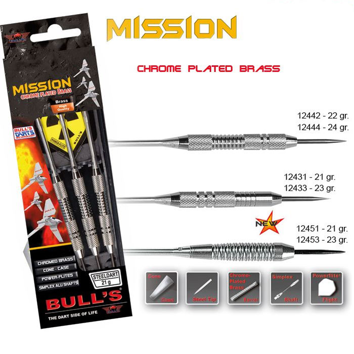 Дротик Bulls Mission, 24 г12444 Дротик Bulls Mission, 24 г12444Комплект дротиков из 3 шт для опытных игроков, выполненный из латуни с хромированным покрытием. Возврат товара возможен только при наличии заключения сервисного центра. Время работы сервисного центра: Пн-чт: 10.00-18.00 Пт: 10.00- 17.00 Сб, Вс: выходные дни Адрес: ООО ГАТО, 121471, г.Москва, ул. Петра Алексеева, д 12., тел. (495)232-4670, gato@gato.ru Характеристики: Материал: латунь, хром. Количество в упаковке: 3 шт. Размер дротика: 13,3 см х 0,7 см х 0,7 см. Размер хвостовика: 4,4 см х 3,6 см х 0,1 см. Размер упаковки: 21 см х 6,5 см х 2 см.