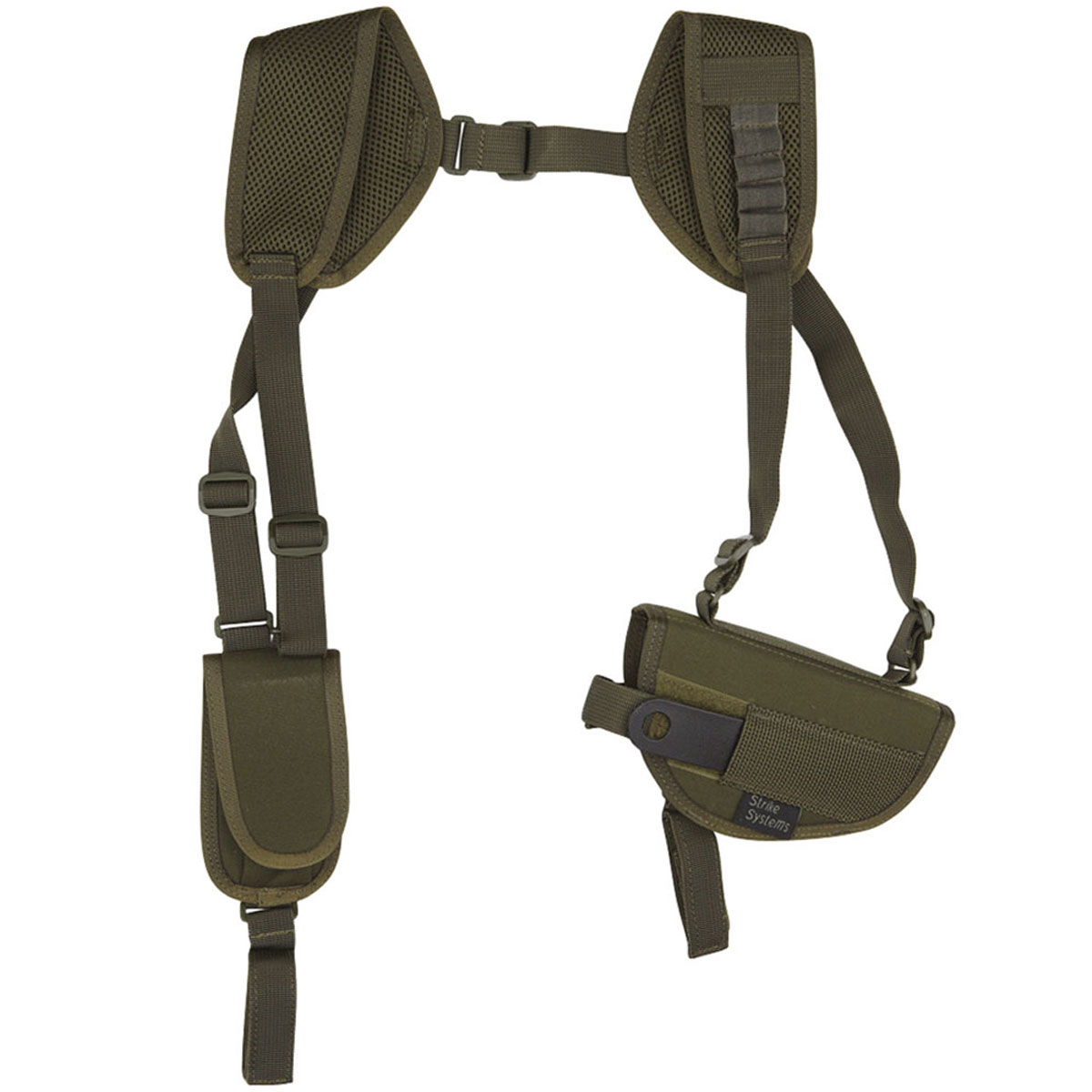 Кобура ASG оперативная для M92, G17/18, STI, CZ, Steyr, Bersa, цвет: Olive Drab (17022)17022 Кобура ASG оперативная для M92, G17/18, STI, CZ, Steyr, Bersa, цвет: Olive Drab (17022)17022Кобура оперативная (для ношения под мышкой) для пневматических и страйкбольных пистолетов серий M92, G17/18, STI, CZ, Steyr, Bersa (полноразмерные и среднеразмерные - Full Frame и Mid Frame) с подсумком для запасного магазина. Предназначена для ношения в тире и на полигоне. Не рассчитана на скрытое ношение. Показанные на фото оружие и аксессуары в комплект не входят. Не рассчитана на использование с боевым оружием. Подходит для правшей. Регулируется по размерам. Комфортные мягкие лямки. Двойные швы. Из износостойкого и влагостойкого нейлона. Возврат товара возможен только при наличии заключения сервисного центра. Время работы сервисного центра: Пн-чт: 10.00-18.00 Пт: 10.00- 17.00 Сб, Вс: выходные дни Адрес: ООО ГАТО, 121471, г.Москва, ул. Петра Алексеева, д 12., тел. (495)232-4670, gato@gato.ru Характеристики: Материал: нейлон. Размер кобуры (без креплений): 18 см х 11...