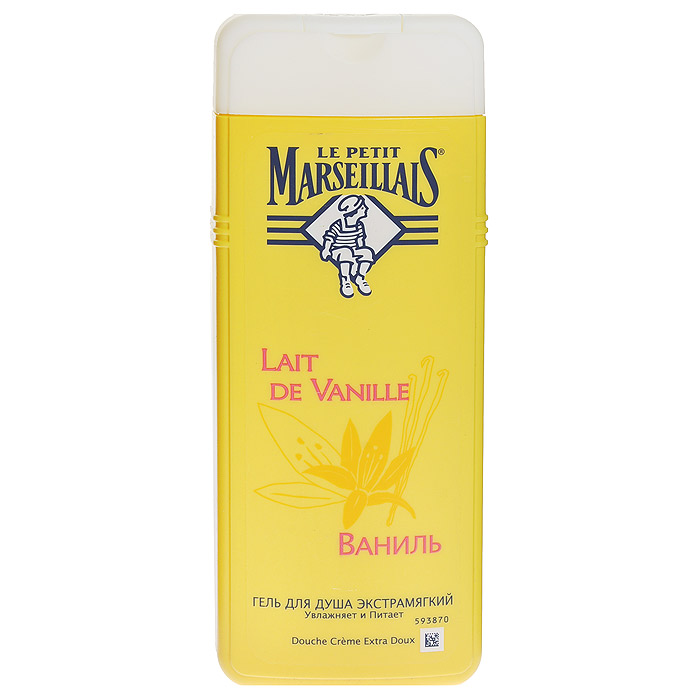 Le Petit Marseillais Гель для душа Ваниль, 400 мл03034011 Le Petit Marseillais Гель для душа Ваниль, 400 мл03034011Гель для душа Le Petit Marseillais Ваниль увлажняет и питает. Ванильное молочко широко используется благодаря своим увлажняющим и питательным свойствам. Этот гель для душа отличает насыщенный и элегантный аромат.