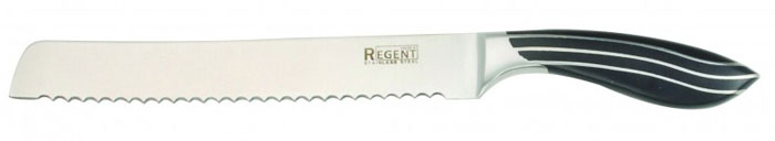Нож хлебный Regent Inox Line, длина лезвия 20 см93-KN-LI-2 Нож хлебный Regent Inox Line, длина лезвия 20 см93-KN-LI-2Хлебный нож Regent Inox Line изготовлен из высококачественной нержавеющей стали. Острое лезвие ножа имеет ровную поверхность и выверенный угол заточки. Специальная закалка металла повышает прочность изделия. Сбалансированность ножа обеспечивает приложение минимальных усилий при резке. Лезвие ножа не впитывает запахи и не оставляет запаха на продуктах. Длинное зубчатое лезвие позволяет легко резать, а не мять хлеб и другие продукты с твердой коркой и мягкой серединой (в том числе и ананас). Такой нож займет достойное место среди аксессуаров на вашей кухне.