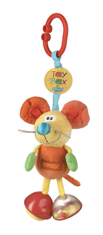 Playgro Игрушка-подвеска Мышка0101141 Playgro Игрушка-подвеска Мышка0101141Мягкая игрушка-подвеска Playgro Мышка предназначена для детей с самого рождения. Благодаря своей яркой расцветке и приятному на ощупь материалу игрушка привлечет внимание малыша и в игровой форме позволит ему развиваться. Игрушка выполнена из разной по фактуре ткани в виде симпатичной мышки. Ножки игрушки представляют собой погремушку и пищалку. Благодаря пластиковой клипсе, прикрепленной мышке, игрушку можно подвесить к кроватке, коляске, автокреслу или игровой дуге малыша. Яркая игрушка-подвеска Playgro Мышка поможет ребенку в развитии цветового и звукового восприятия, концентрации внимания, мелкой моторики рук, координации движений и тактильных ощущений. Характеристики: Материал: текстиль, пластик. Рекомендуемый возраст: от 0 месяцев. Высота игрушки: 23 см. Изготовитель: Китай. УВАЖАЕМЫЕ КЛИЕНТЫ! Обращаем ваше внимание на возможные изменения в дизайне товара: форма клипсы может отличаться от представленной на изображении,...
