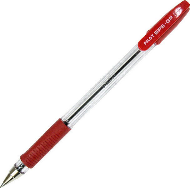 Ручка шариковая Pilot BPS-GP-Fine, цвет: красныйBPS-GP-F-R Ручка шариковая Pilot BPS-GP-Fine, цвет: красныйBPS-GP-F-RШариковая ручка Pilot BPS-GP-Fine станет незаменимым атрибутом учебы или работы. Ручка дает аккуратную четкую линию и обеспечивает превосходное качество письма. Чернила на масляной основе быстро сохнут и не размазываются. Прорезиненная вставка в области обхвата предотвращает скольжение пальцев во время работы. Характеристики: Материал корпуса: пластик, металл, резина. Толщина линии: 0,7 мм. Длина ручки: 15,5 см. Цвет чернил: красный.
