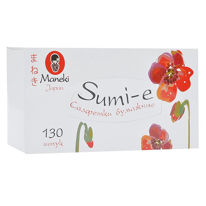 Салфетки бумажные Maneki Sumi-e, двухслойные, цвет: белый, 130 штFT142 Салфетки бумажные Maneki Sumi-e, двухслойные, цвет: белый, 130 штFT142Двухслойные бумажные салфетки Maneki Sumi-e, выполненные из натуральной экологически чистой целлюлозы, подарят превосходный комфорт и ощущение чистоты и свежести. Необычайно мягкие салфетки с микротиснением не вызывают раздражения, хорошо впитывают влагу и не оставляют бумажной пыли на поверхности. Салфетки подходят для косметических целей. Салфетки хранятся в специальной картонной коробке с отверстиями для удобного извлечения. Характеристики: Материал: 100% целлюлоза. Количество салфеток: 130 шт. Количество слоев: 2. Количество листов: 260. Размер листа: 21 см х 19,6 м. Размер упаковки: 24 см х 11,5 см х 5 см. Артикул: FT142.