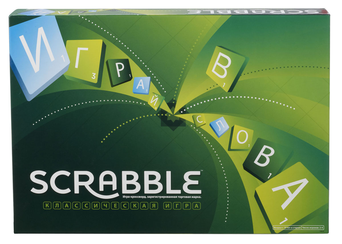 Mattel Games Настольная игра-кроссворд Scrabble классическийY9618_51284 Mattel Games Настольная игра-кроссворд Scrabble классическийY9618_51284Настольная игра Mattel Games Scrabble классический позволит вам и вашему ребенку интересно провести время в кругу друзей или семьи. Задача игроков состоит в формировании взаимосвязанных слов по принципу кроссворда. Слова составляются на игровой доске с использованием фишек с буквами, имеющих различную ценность в очках. За составленные слова участники получают очки. Участник, набравший наибольшее количество очков за составленные слова, побеждает! Уникальность и ценность Scrabble состоит в том, что он несет в себе энергетику групповой игры, радость живого общения, сближает людей, одновременно развивая их интеллектуальные способности, обучая языку и логическому и творческому мышлению. Игра способствует развитию дружеских взаимоотношений между людьми, объединяет УВАЖАЕМЫЕ КЛИЕНТЫ! Обращаем ваше внимание на возможные изменения в дизайне упаковки. Поставка осуществляется в одном из приведенных вариантов в зависимости от...