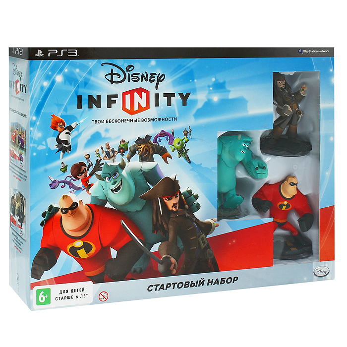 Disney Infinity. Стартовый набор Disney Infinity. Стартовый наборКомпания Disney представляет свой самый амбициозный проект. Disney Infinity - это целая игровая вселенная, где вас ждут фантастические миры, а единственным ограничением станет лишь ваша собственная фантазия. Создавайте увлекательные истории и принимайте участие в захватывающих приключениях, героями которых станут знаменитые персонажи компании Walt Disney и студии Pixar Animation Studios. Чтобы начать играть, разместите статуэтки персонажей, волшебные жетоны и фигурки локаций на портале Disney Infinity. Так вы откроете врата в удивительные игровые миры Университета монстров, Пиратов Карибского моря или Суперсемейки. И в каждом из них вы сможете исполнить роль любимого персонажа - симпатичного монстра Салли, непоседливого пирата Джека Воробья или отважного супергероя Мистера Исключительного. Сражайтесь с врагами, решайте головоломки, преодолевайте препятствия - вас ждет множество увлекательных историй! Во время приключений вы будете открывать...