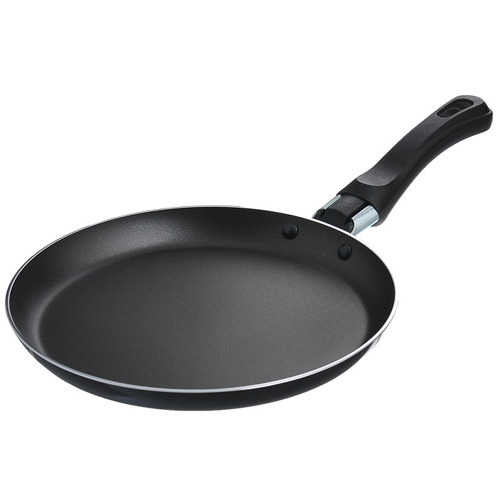 Блинница Flonal Black & Silver, с тефлоновым покрытием. Диаметр 18 смBS6181 Блинница Flonal Black & Silver, с тефлоновым покрытием. Диаметр 18 смBS6181Блинница Flonal Black & Silver изготовлена из алюминия с высококачественным антипригарным тефлоновым покрытием. Тефлоновое покрытие предотвращает пригорание пищи и легко моется. Можно готовить с минимальным количеством масла. Удобная пластиковая ручка не нагревается в процессе приготовления пищи. Не рекомендуется использование острых и металлических аксессуаров. Изделие можно использовать на всех видах плит, кроме индукционных. Можно мыть в посудомоечной машине. Характеристики: Материал: алюминий, пластик. Диаметр блинницы: 18 см. Высота стенок блинницы: 1,6 см. Толщина стенок блинницы: 0,25 см. Толщина дна блинницы: 0,5 см. Диаметр диска: 15 см. Длина ручки блинницы: 13 см. Артикул: BS6181.
