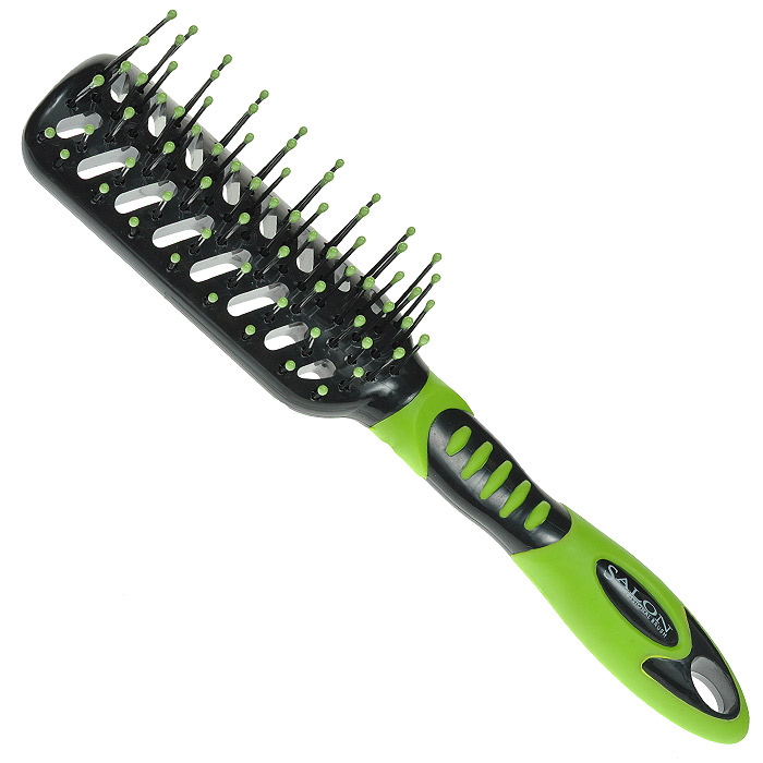 Salon Professional Расческа массажная. 335-18022RP335-18022RP Salon Professional Расческа массажная. 335-18022RP335-18022RPМассажная расческа Salon Professional выполнена из термостойкого пластика с пластиковыми антистатическими зубцами и предназначена для расчесывания волос, массажа головы. Предназначена для расчесывания и сушки феном средних и длинных волос. Оригинальный и яркий дизайн подчеркнет вашу индивидуальность.