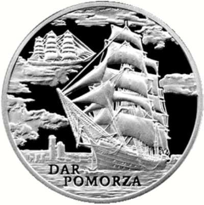 Монета номиналом 1 рубль Дар Поможа (Dar Pomorza). Медно-никелевый сплав. Беларусь, 2009 годF30 BLUE Монета номиналом 1 рубль Дар Поможа (Dar Pomorza). Медно-никелевый сплав. Беларусь, 2009 годF30 BLUEМонета номиналом 1 рубль Дар Поможа (Dar Pomorza). Медно-никелевый сплав. Беларусь, 2009 год Масса монеты: 13,16 г. Диаметр: 32 мм Качество: бриллиант-анциркулейтед Тираж: 5000 шт.