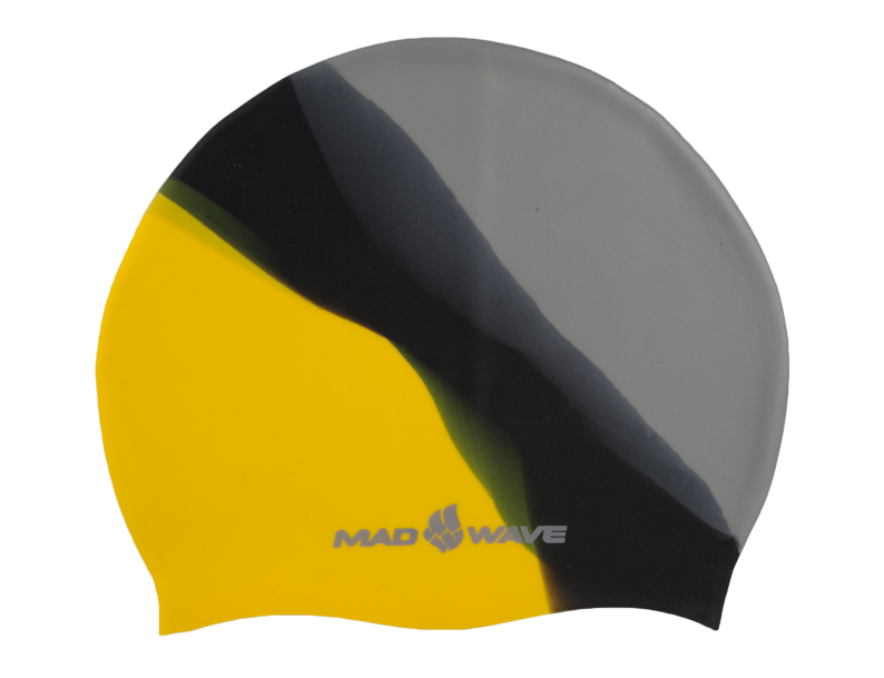 Шапочка для плавания MadWave Multi Big, силиконовая, цвет: серый, черный, желтыйM0531 11 2 06W Шапочка для плавания MadWave Multi Big, силиконовая, цвет: серый, черный, желтыйM0531 11 2 06WШапочка для плавания MadWave Multi Big классической плоской формы увеличенного размера. Изготовлена из высококачественного силикона устойчивого к воздействию хлорированной воды, что обеспечивает долгий срок использования.