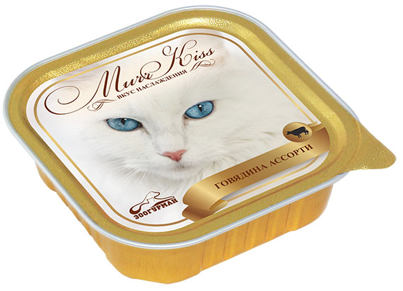 Консервы для кошек Зоогурман Murr Kiss, с говядиной ассорти, 100 г8764 Консервы для кошек Зоогурман Murr Kiss, с говядиной ассорти, 100 г8764Полноценный корм Зоогурман Murr Kiss - совершенное сочетание высшего качества и разнообразия вкусов. В составе корма правильный баланс ингредиентов, белков и питательных веществ, обогащенных витаминами. Состав: говядина, печень говяжья, сердце говяжье, курица, индейка, гемоглобин, сухая сыворотка, пищевая клетчатка, экстракт водорослей, дрожжевой экстракт, витаминно-минеральный комплекс. Пищевая ценность в 100 г: сырой протеин 11%, сырой жир 6%, зола 1,2%, клетчатка 0,5%, влага 78%. Добавки: Витамин А 1250 МЕ/кг, Витамин D3 250 МЕ/кг, Витамин Е 30 мг/кг. Энергетическая ценность: 100 ккал. Вес: 100 г. Товар сертифицирован.