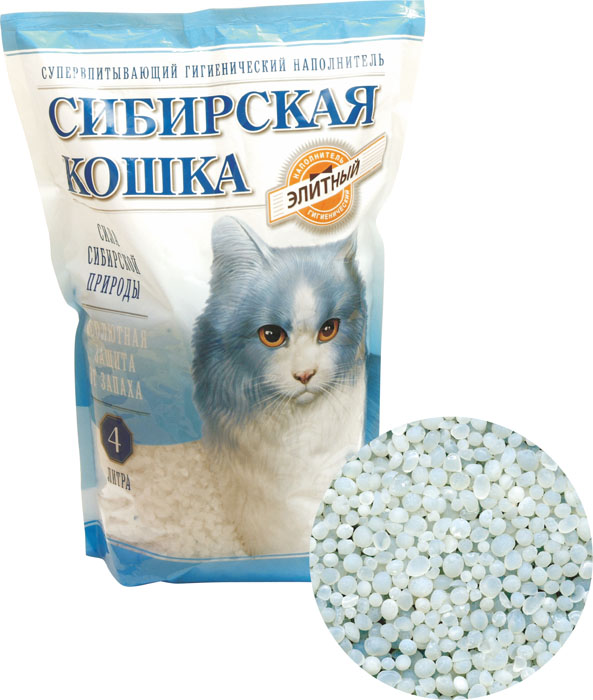 Наполнитель для кошачьих туалетов Сибирская кошка Элитный, силикагелевый, 4 л1500 Наполнитель для кошачьих туалетов Сибирская кошка Элитный, силикагелевый, 4 л1500Наполнитель для кошачьих туалетов Сибирская кошка Элитный - экологически чистый супервпитывающий наполнитель. Производится из композиции редких минералов по новой технологии. Благодаря созданной структуре элементов, впитываемость влаги и запаха является абсолютной. Срок действия увеличен по сравнению с обычными наполнителями в несколько раз. Он не требует ежедневного ухода за туалетом вашего питомца. Единственный наполнитель который можно использовать в лотках с решеткой. Обеспечивает чистоту лап и шерсти. Объем: 4 л. Товар сертифицирован.