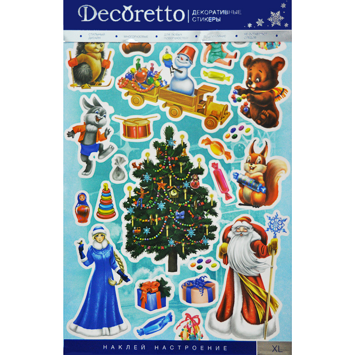 Украшение для стен и предметов интерьера Decoretto Привет из СССР. NH 5007NH 5007 Украшение для стен и предметов интерьера Decoretto Привет из СССР. NH 5007NH 5007Наклейки для интерьера Decoretto Привет из СССР помогут вам украсить любую комнату. Украшение состоит из 26 самоклеющихся элементов, представляющих собой героев советского времени - мультипликационных зайца из Ну, погоди, медвежонка, белочку и т.п., а также предметы того времени. Это украшение поможет вам разнообразить интерьер вашего дома и проявить индивидуальность. Наклейки идеально подойдут для детской комнаты. Наклейки Decoretto превратят любой интерьер в новогоднюю сказку. Эти двусторонние стикеры не оставляют следов и могут быть переклеены несколько раз. Преимущества украшений Decoretto: изготовлены из экологически безопасной самоклеющейся пленки с водоотталкивающей поверхностью; быстро и легко наклеиваются на виниловые и флизелиновые обои, плитку, стекла, мебель; при необходимости удобно снимаются, не оставляют следов и не повреждают поверхность (кроме бумажных обоев); специальный слой защищает поверхность от влаги и...
