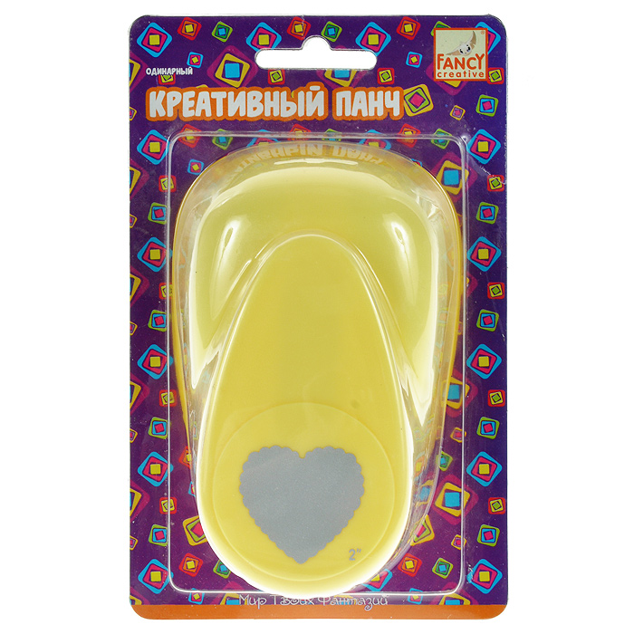 Action! Фигурный дырокол Сердечко одинарныйFDP500/1 Action! Фигурный дырокол Сердечко одинарныйFDP500/1При помощи линейного креативного панча - фигурного дырокола - легко и удобно создавать эффектные поделки и ажурные открытки. Фигурное конфетти можно использовать для декора и аппликаций. Режущие части компостера закрыты пластмассовым корпусом, что обеспечивает безопасность для детей. Вырезанные фигурки накапливаются в специальном резервуаре. Самозаточка режущих деталей инструмента происходит при работе с тонкой алюминиевой фольгой. Смазка режущих механизмов осуществляется автоматически при работе с вощеной бумагой. Характеристики: Материал: пластик, металл. Размер дырокола: 12 см х 8,5 см х 7 см. Средний размер получаемого рисунка: 4,5 см х 4,5 см. Размер упаковки: 18 см х 11 см х 7 см.