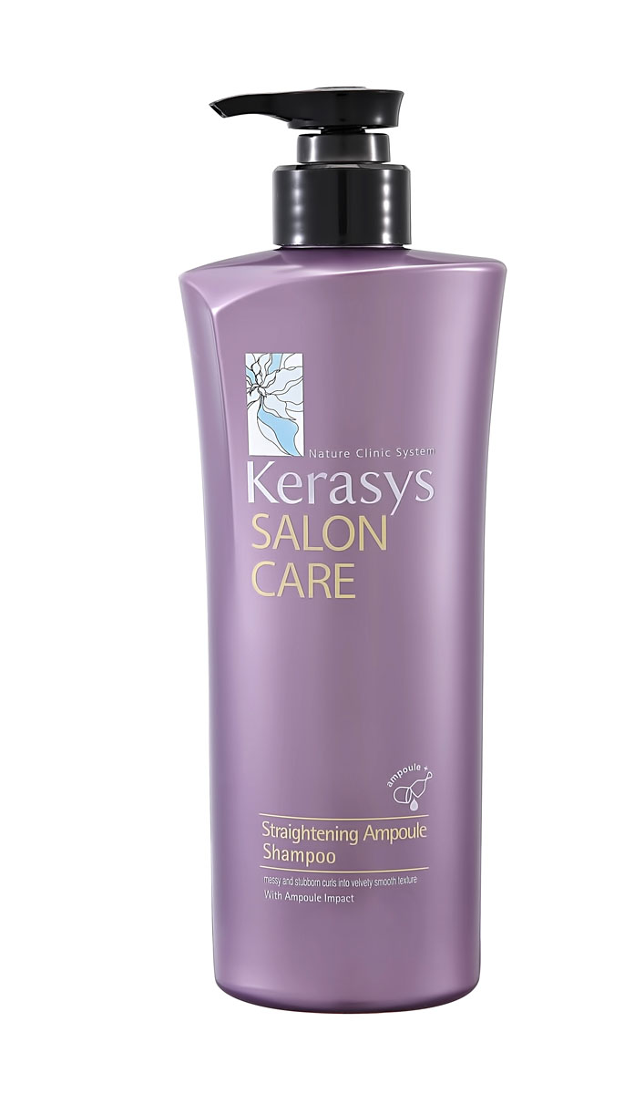 Шампунь для волос Kerasys. Salon Care, выпрямление, 470 мл894262 Шампунь для волос Kerasys. Salon Care, выпрямление, 470 мл894262Шампунь для волос Kerasys. Salon Care с трехфазной системой восстановления предназначен для вьющихся волос. Компонент природного протеина, содержащегося в экстракте моринги, аминокислоты экстракта фиалки и технология ампульной терапии успокаивает и выпрямляет вьющиеся волосы. Трехфазная система восстановления: Природный протеин, содержащийся в экстракте плодов моринги, укрепляет и оздоравливает структуру поврежденных волос. Компонент аминокислот, содержащийся в экстракте цветка фиалки, придает мягкость волосам. Компонент природного кератина, полифенол, компонент красного вина и кристаллический компонент делают волосы здоровыми. Характеристики: Объем: 470 мл. Артикул: 894262. Товар сертифицирован.