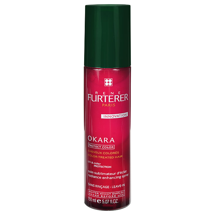 Rene Furterer Лосьон Okara для защиты цвета волос, двухфазный, 150 мл3282779285520 Rene Furterer Лосьон Okara для защиты цвета волос, двухфазный, 150 мл3282779285520Двухфазный лосьон Rene Furterer Okara без смывания для защиты цвета окрашенных волос, делает ваши волосы послушными каждый день, облегчая расчесывание и укладку. Содержит солнцезащитные фильтры. Применение : перед использованием встряхнуть флакон для смешивания 2-х фаз средства. Нанести на сухие или влажные волосы. Распределить расческой. Не смывать! Подходит для ежедневного использования.