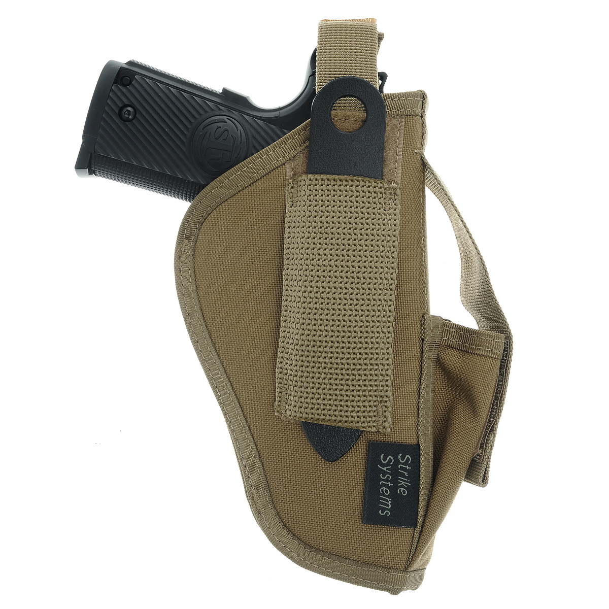 Кобура ASG поясная для M92, G17/18, STI, CZ, Steyr, Bersa, цвет: Tan (17018)17018 Кобура ASG поясная для M92, G17/18, STI, CZ, Steyr, Bersa, цвет: Tan (17018)17018Кобура поясная для пневматических и страйкбольных пистолетов серий M92, G17/18, STI, CZ, Steyr, Bersa (полноразмерные и среднеразмерные - Full Frame и Mid Frame) с подсумком для запасного магазина. Предназначена для ношения в тире и на полигоне. Показанные на фото оружие и аксессуары в комплект не входят. Не рассчитана на использование с боевым оружием. Подходит для левшей и правшей; В комплекте приспособление для удобной регулировки; Двойные швы; Из износостойкого и влагостойкого нейлона. Возврат товара возможен только при наличии заключения сервисного центра. Время работы сервисного центра: Пн-чт: 10.00-18.00 Пт: 10.00- 17.00 Сб, Вс: выходные дни Адрес: ООО ГАТО, 121471, г.Москва, ул. Петра Алексеева, д 12., тел. (495)232-4670, gato@gato.ru Характеристики: Материал: нейлон. Размер кобуры: 23 см х 14 см х 5 см. Размер упаковки: 23 см х 22 см х 5 см. Артикул:...