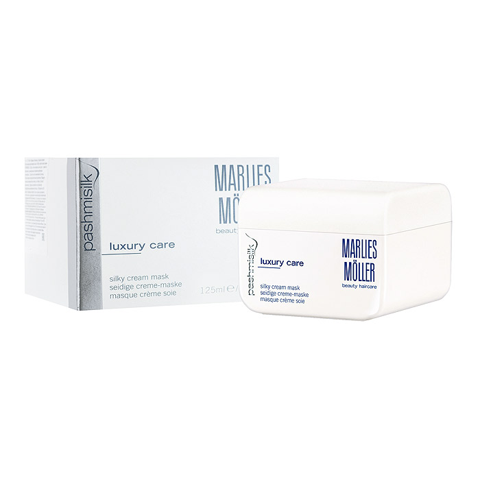 Marlies Moller Маска Pashmisilk для волос, интенсивная, шелковая, 125 мл25713MMs Marlies Moller Маска Pashmisilk для волос, интенсивная, шелковая, 125 мл25713MMsИнтенсивная маска Marlies Moller Pashmisilk для ухода за волосами с уникальным пашмино-шелковым комплексом. Заметно восстанавливает волосы. Обеспечивает продолжительное действие. Придает волосам шелковистую мягкость и блеск. Применение : бережно нанесите на сухие или подсушенные полотенцем волосы. Оставьте на 15 минут. Тщательно смойте.