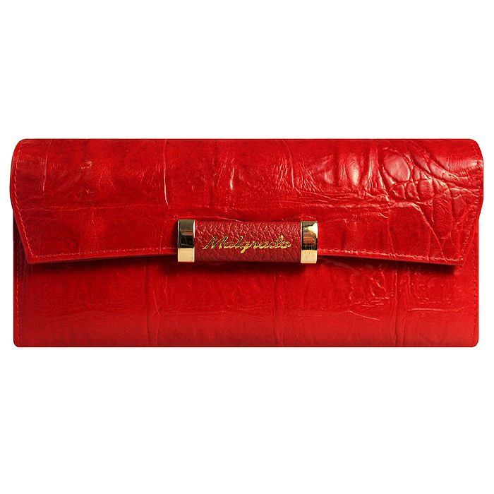 Кошелек женский Malgrado, цвет: красный. 75504-2910275504-29102# Red Кошелек женский Malgrado, цвет: красный. 75504-2910275504-29102# RedЖенский кошелек Malgrado выполнен из натуральной кожи высшего качества с декоративным тиснением под рептилию. Внутри кошелек содержит четыре отделений для купюр, отделение для мелочи на молнии, один карман для бумаг и чеков, девять кармашков для кредитных карт или визиток. Закрывается кошелек широким клапаном на кнопку. На задней стенке с лицевой стороны расположен дополнительный карман. Кошелек упакован в фирменную металлическую коробку. Характеристики: Материал: натуральная кожа, текстиль, металл. Цвет: красный. Размер кошелька: 19,5 см х 9 см х 3 см. Размер упаковки: 23 см х 13 см х 4,5 см. Артикул: 75504-29102.