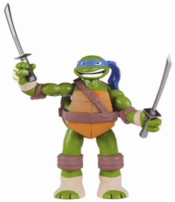 Фигурка Turtles Леонардо, озвученная, 15 см91161 Фигурка Turtles Леонардо, озвученная, 15 см91161Фигурка Turtles Леонардо станет прекрасным подарком для вашего ребенка. Она выполнена из прочного пластика в виде персонажа команды TMNT - Черепашки-Ниндзя Леонардо. Голова, руки и ноги фигурки подвижны, что позволяет придавать Леонардо различные позы. Фигурка оснащена звуковыми эффектами: если оттянуть и удерживать руку или ногу Черепашки, активизируется специальный боевой клич. Если отпустить конечность, она моментально вернется в исходное положение. Одну из рук и одну из ног можно зафиксировать в любом состоянии. В комплект входит оружие Леонардо - два меча катана. Ваш ребенок будет часами играть с этой фигуркой, придумывая различные истории с участием любимого героя. Они подверглись мутации и обучались искусству ниндзюцу у великого сэнсэя Сплинтера. Черепашки-Ниндзя готовы выбраться из своего секретного убежища и спасти мир от сил зла! Черепашки-Ниндзя впервые появились на страницах комиксов в далеких 80-х. Черепашки перебрались на телевидение по воле студии...