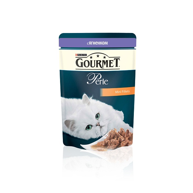 Консервы для кошек Gourmet Perle, мини-филе с ягненком, 85 г12215290 Консервы для кошек Gourmet Perle, мини-филе с ягненком, 85 г12215290Ваша кошка - настоящий гурман, и порой ей сложно угодить. Корм Gourmet Perle - это изысканное угощение с превосходным вкусом, которым ваша кошка будет наслаждаться каждый день. Ваш гурман оценит нежнейшие кусочки с мясом или рыбой, приготовленные в аппетитном соусе. Корм Gourmet Perle - изысканное угощение на каждый день. Рекомендации по кормлению: Суточная норма: 3-4 пакетика в день для взрослой кошки (средний вес 4 кг), в два приема. Данная суточная норма рассчитана для умеренно активных взрослых кошек, живущих в условиях нормальной температуры окружающей среды. В зависимости от индивидуальных потребностей кошки норма кормления может быть скорректирована для поддержания нормального веса вашей кошки. Подавайте корм комнатной температуры. Следите, чтобы у вашей кошки всегда была чистая, свежая питьевая вода. Условия хранения: Закрытый пакетик хранить в сухом прохладном месте. После открытия продукт хранить в холодильнике...