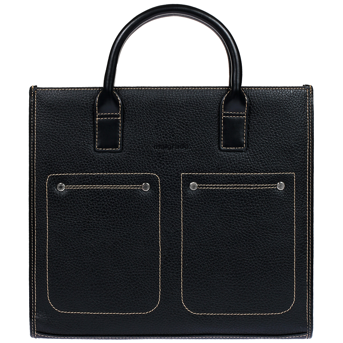 Cумка мужская Malgrado, цвет: черный. BR09-399С1538BR09-399С1538 black Cумка мужская Malgrado, цвет: черный. BR09-399С1538BR09-399С1538 blackОригинальная мужская сумка Malgrado выполнена из натуральной кожи черного цвета. Сумка имеет одно вместительное отделение, в котором четыре открытых кармашка, два накладных кармана, четыре отделения для пишущих принадлежностей, два кармашка для кредитных карт и дополнительный карман на молнии. Сумка закрывается на застежку молнию, а боковые части скрепляются между собой с помощью липучек, благодаря чему сумку можно раскрыть полностью. На задней стороне сумки имеется дополнительный карман на застежке молнии. В комплекте съемный плечевой текстильный ремень и чехол для хранения. Характеристики: Материал: натуральная кожа, текстиль, металл. Размер сумки: 38 см х 34 см х 4 см. Высота ручек: 10 см. Цвет: черный. Артикул: BR09-399С1538 black.