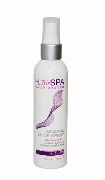 H.AirSPA Спрей для блеска Argan Oil Shine на масле арганы, 118 млHS85 H.AirSPA Спрей для блеска Argan Oil Shine на масле арганы, 118 млHS85Спрей для блеска H.AirSPA Argan Oil Shine создан для придания блеска тонким волосам. Не перегружает волосы. Применение : нанесите на влажные волосы и уложите как обычно. Для дополнительного блеска и защиты нанесите на сухие волосы. Характеристики: Объем: 118 мл. Артикул: HS85. Производитель: США. Товар сертифицирован.