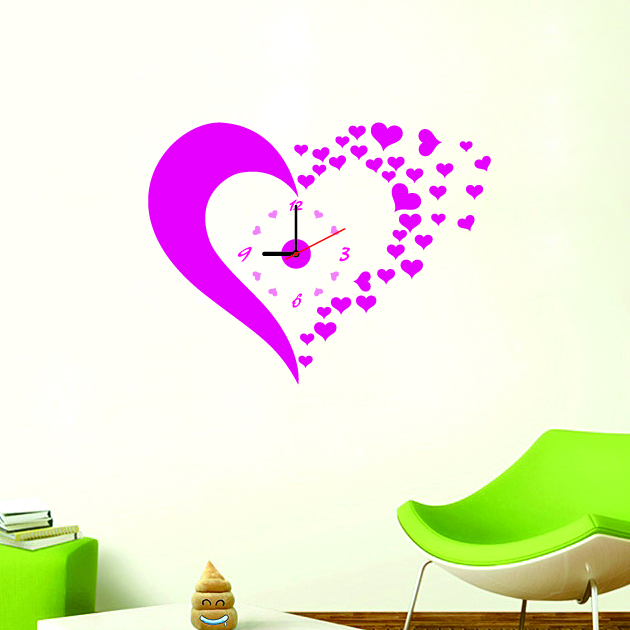 Настенные декоративные часы-стикеры Perfecto Hearts. GLM-T004GLM-T004 Настенные декоративные часы-стикеры Perfecto Hearts. GLM-T004GLM-T004Настенные декоративные часы-стикеры Hearts в виде розового сердца добавят в интерьер вашего дома оригинальности. Часы представляют собой стикер, выполненный из винила - тонкого эластичного материала, который хорошо прилегает к любым гладким и чистым поверхностям, легко моется и долго держится, после удаления не оставляет следов. Циферблат выполнен из плотного картона и имеет три стрелки - часовую, минутную и секундную, клеится к поверхности также при помощи стикера. Такие часы станут интересным дизайнерским решением не только спальни, гостиной или детской, но также и офиса. Характеристики: Материал: винил, пластик, картон. Цвет: розовый. Диаметр циферблата: 9,5 см. Размер упаковки: 18,5 см х 32 см х 4 см. Артикул: GLM-T004. Рекомендуется докупить одну батарейку типа АА, в комплект не входит.