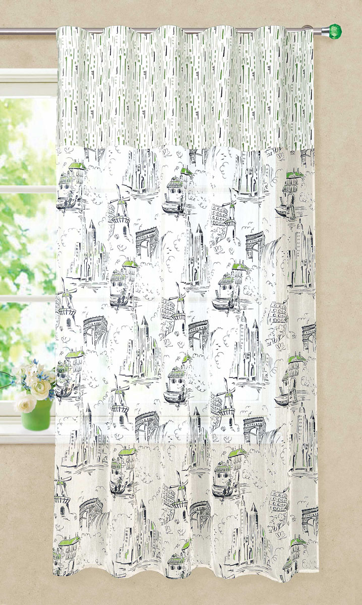 Штора готовая для кухни Garden, на ленте, цвет: серый, зеленый, размер 150* 180 см. С 3215 - W1979 - W1687 V11С 3215 - W1979 - W1687 V11 Штора готовая для кухни Garden, на ленте, цвет: серый, зеленый, размер 150* 180 см. С 3215 - W1979 - W1687 V11С 3215 - W1979 - W1687 V11Штора тюлевая для кухни Garden выполнена из легкой ткани батиста (полиэстера) с изображением венецианских каналов. Легкая текстура материала и яркая цветовая гамма привлекут к себе внимание и станут великолепным украшением кухонного окна. Штора добавит уюта и послужит прекрасным дополнением к интерьеру кухни. Изделие оснащено шторной лентой для красивой сборки.