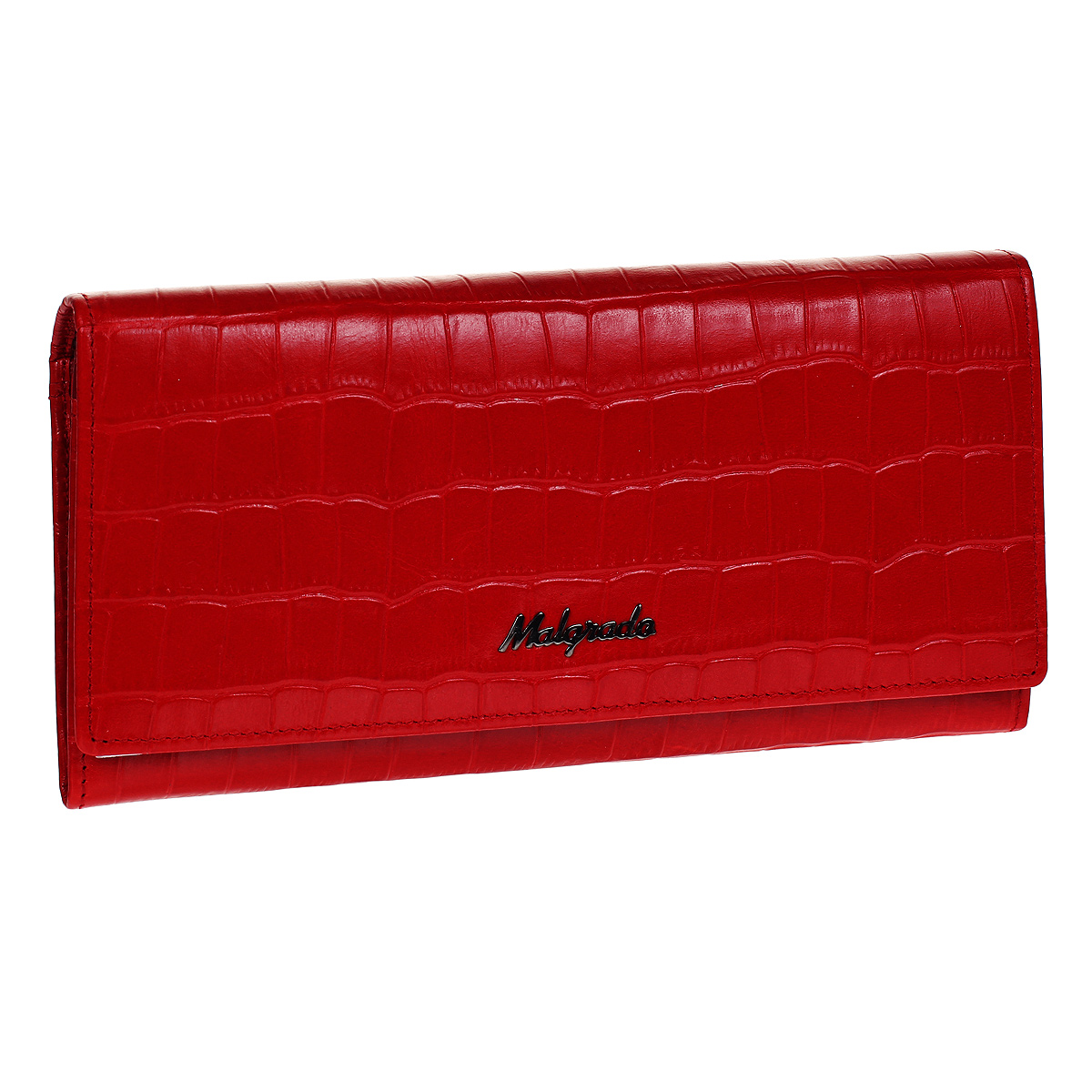 Кошелек Malgrado, цвет: красный. 72076-43702#72076-43702# Кошелек Malgrado, цвет: красный. 72076-43702#72076-43702#Стильный кошелек Malgrado выполнен из лаковой натуральной кожи красного цвета с декоративным тиснением под крокодила. Внутри расположены пять основных отделений, два из которых на молнии, три горизонтальных кармана для бумаг, девять кармашков для кредитных карт, карман с клапаном и три отделения для купюр. На внешней стороне кошелька расположен карман на молнии. Кошелек упакован в подарочную металлическую коробку с логотипом фирмы. Такой кошелек станет замечательным подарком человеку, ценящему качественные и практичные вещи.