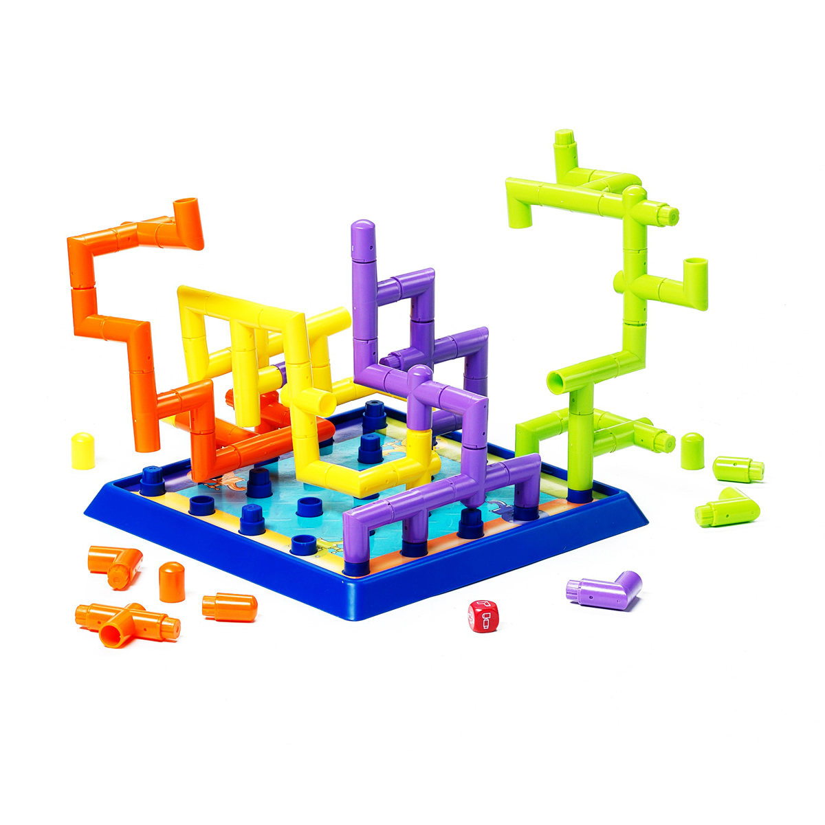 Настольная 3D-игра Bondibon Smartgames МагистральВВ0968 Настольная 3D-игра Bondibon Smartgames МагистральВВ0968Семейная стратегическая игра. Вам предстоит очень важная и ответственная работа: соединить элементы системы труб так, чтобы доставить некое уникальное вещество от его источника прямо на завод по производству универсальной волшебной жидкости. Трубы имеют разную форму, и придется поразмыслить в какую сторону направить свою магистраль, чтобы конкуренты не смогли помешать. Побеждает тот, кто первым завершит конструкцию, протянув магистраль от отправной точки до противоположной стороны игрового поля. Прекрасные надежные пластмассовые конструкции ярких цветов прослужат долго и смогут не раз воплощать смелые технические решения даже самых юных инженеров. В комплект игры входят: игровое поле, 64 элемента для построения магистрали и кубик. Характеристики: размер игрового поля: 23,5 см х 24 см х 2,5 Количество игроков: от 1 человека. Размер упаковки: 24 см х 24 см х 6 см.