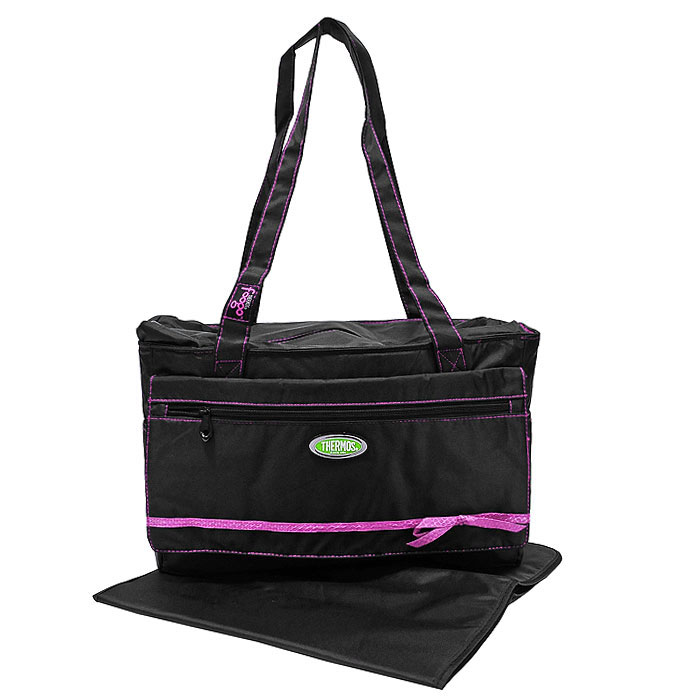 Сумка-термос Foogo Large Diaper Fashion Bag, цвет: черный, розовый, 10 л003355 розовая лента Сумка-термос Foogo Large Diaper Fashion Bag, цвет: черный, розовый, 10 л003355 розовая лентаУдобная сумка-термос Foogo Large Diaper Fashion Bag предназначена специально для мам и малышей. Эта сумка не только отвечает требованиям сохранения температуры продуктов, преимущественно в режиме тепло, но и имеет много дополнительных отделений, позволяющих собрать всю необходимую экипировку для прогулки или поездки мамы и ребенка. Сумка-термос изготовлена с использованием передовой технологии многослойной изоляции Iso Tec Insulation из износостойких материалов, устойчивых к UV-излучению, безопасных в контакте с пищей и простых в уходе. Она состоит из одного изотермического отделения, закрывающегося на застежку-молнию, и из множества дополнительных отсеков и карманов на застежках-молниях и липучках. Сумка оснащена компактной не промокающей пеленкой и имеет две плечевые ручки для удобной переноски. Длительность работы сумки зависит от температуры окружающей среды, а также степени охлаждения или заморозки продуктов. Для обеспечения наиболее продолжительной работы...